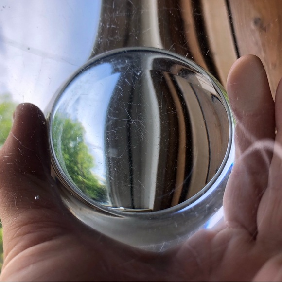 Hand Blown Art Glass Pedestal Bowl - Picture 9 of 12